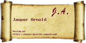 Jasper Arnold névjegykártya